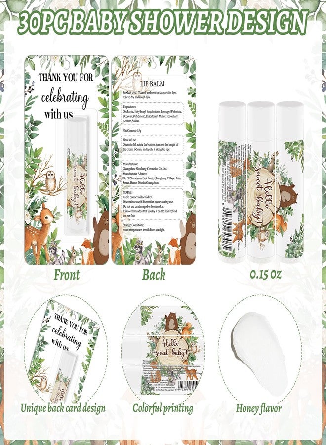 Nlicrst 30 Pack Jungle Animal Baby Shower Favors Lip Balms Bulk, Baby Showers Games Prizes Party Gifts, Gender Reveal Favors, Babys Showers Birthday Party Supplies Basket Gift Stuffers - Image 2